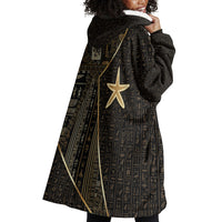 Egypt Seba Wearable Blanket Hoodie Ancient Mythology Golden Star Royal