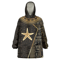 Egypt Seba Wearable Blanket Hoodie Ancient Mythology Golden Star Royal