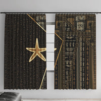 Egypt Seba Window Curtain Ancient Mythology Golden Star Royal
