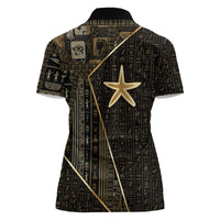 Egypt Seba Women Polo Shirt Ancient Mythology Golden Star Royal