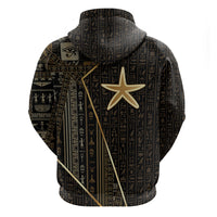 Egypt Seba Zip Hoodie Ancient Mythology Golden Star Royal