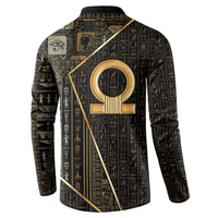 Egypt Shen Ring Button Sweatshirt Ancient Mythology Eternally Protecting