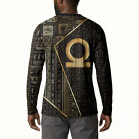 Egypt Shen Ring Button Sweatshirt Ancient Mythology Eternally Protecting