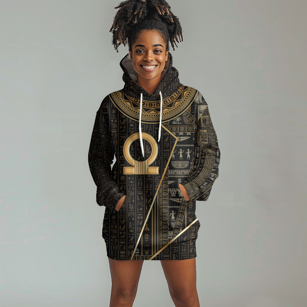 Egypt Shen Ring Hoodie Dress Ancient Mythology Eternally Protecting