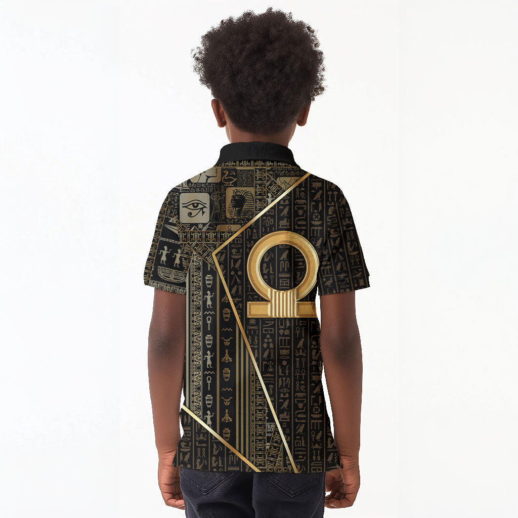 Egypt Shen Ring Kid Polo Shirt Ancient Mythology Eternally Protecting