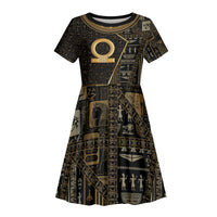 Egypt Shen Ring Kid Short Sleeve Dress Ancient Mythology Eternally Protecting