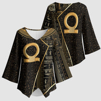 Egypt Shen Ring Kimono Sleeve Blouse Ancient Mythology Eternally Protecting