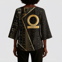 Egypt Shen Ring Kimono Sleeve Blouse Ancient Mythology Eternally Protecting