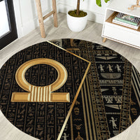 Egypt Shen Ring Round Carpet Ancient Mythology Eternally Protecting