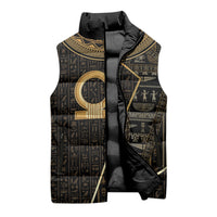 Egypt Shen Ring Sleeveless Puffer Jacket Ancient Mythology Eternally Protecting