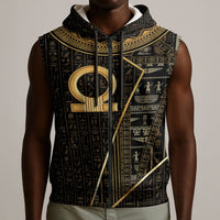 Egypt Shen Ring Sleeveless Zip Hoodie Ancient Mythology Eternally Protecting