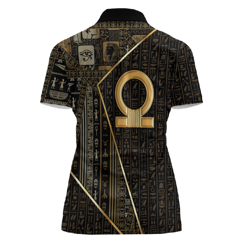 Egypt Shen Ring Women Polo Shirt Ancient Mythology Eternally Protecting