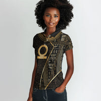 Egypt Shen Ring Women Polo Shirt Ancient Mythology Eternally Protecting