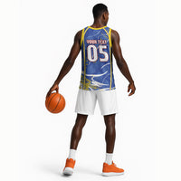 Custom Cape Verde Basketball Jersey Blue Shark National Flag