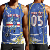 Custom Cape Verde Men Tank Top Blue Shark National Flag