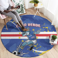 Cape Verde Round Carpet Blue Shark National Flag