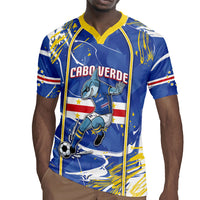 Custom Cape Verde Rugby Jersey Blue Shark National Flag