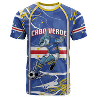 Custom Cape Verde T shirt Blue Shark National Flag
