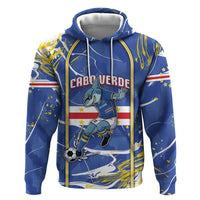 Custom Cape Verde Zip Hoodie Blue Shark National Flag