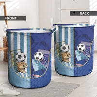 Argentine And Cape Verde Football Laundry Basket Split Flag Puma Shark Soccer