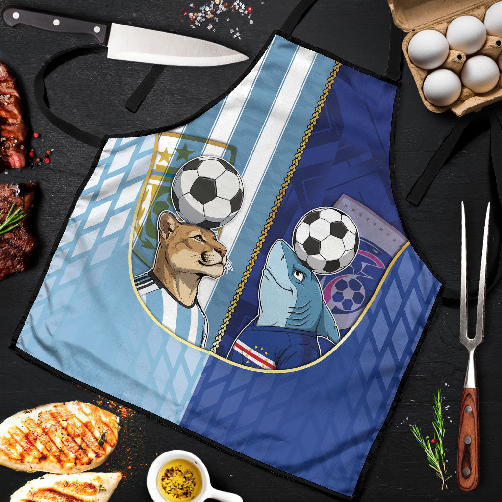 Argentine And Cape Verde Football Apron Split Flag Puma Shark Soccer