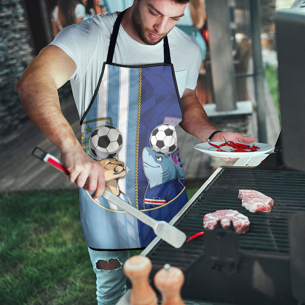 Argentine And Cape Verde Football Apron Split Flag Puma Shark Soccer