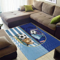 Argentine And Cape Verde Football Area Rug Split Flag Puma Shark Soccer