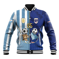 Custom Argentine And Cape Verde Football Baseball Jacket Split Flag Puma Shark Soccer