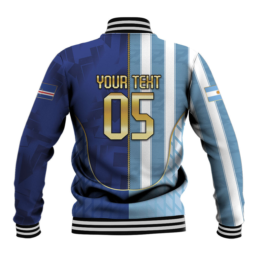 Custom Argentine And Cape Verde Football Baseball Jacket Split Flag Puma Shark Soccer