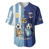 Custom Argentine And Cape Verde Football Baseball Jersey Split Flag Puma Shark Soccer