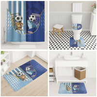 Argentine And Cape Verde Football Bathroom Set Split Flag Puma Shark Soccer