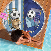 Argentine And Cape Verde Football Beach Blanket Split Flag Puma Shark Soccer