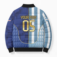 Custom Argentine And Cape Verde Football Bomber Puffer Jacket Split Flag Puma Shark Soccer