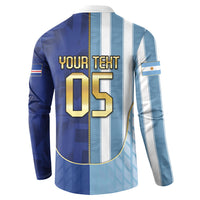 Custom Argentine And Cape Verde Football Button Sweatshirt Split Flag Puma Shark Soccer