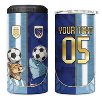 Custom Argentine And Cape Verde Football 4 in 1 Can Cooler Tumbler Split Flag Puma Shark Soccer