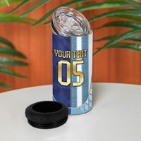 Custom Argentine And Cape Verde Football 4 in 1 Can Cooler Tumbler Split Flag Puma Shark Soccer