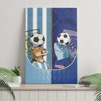 Argentine And Cape Verde Football Canvas Wall Art Split Flag Puma Shark Soccer