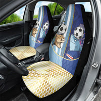Argentine And Cape Verde Football Car Seat Cover Split Flag Puma Shark Soccer