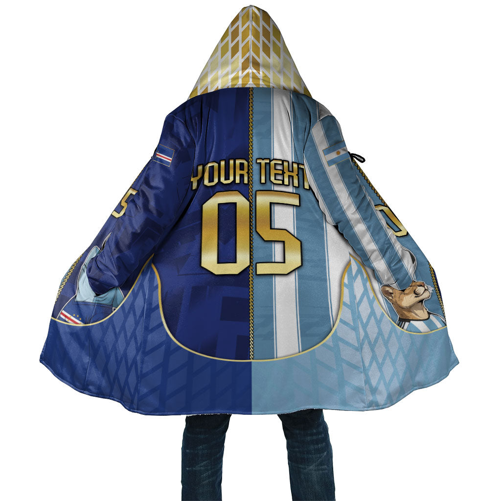 Custom Argentine And Cape Verde Football Cloak Split Flag Puma Shark Soccer