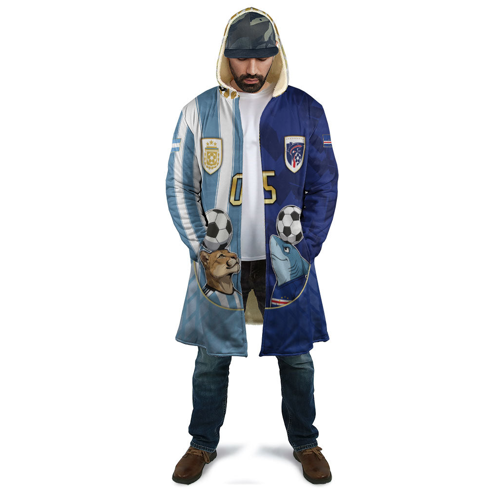 Custom Argentine And Cape Verde Football Cloak Split Flag Puma Shark Soccer