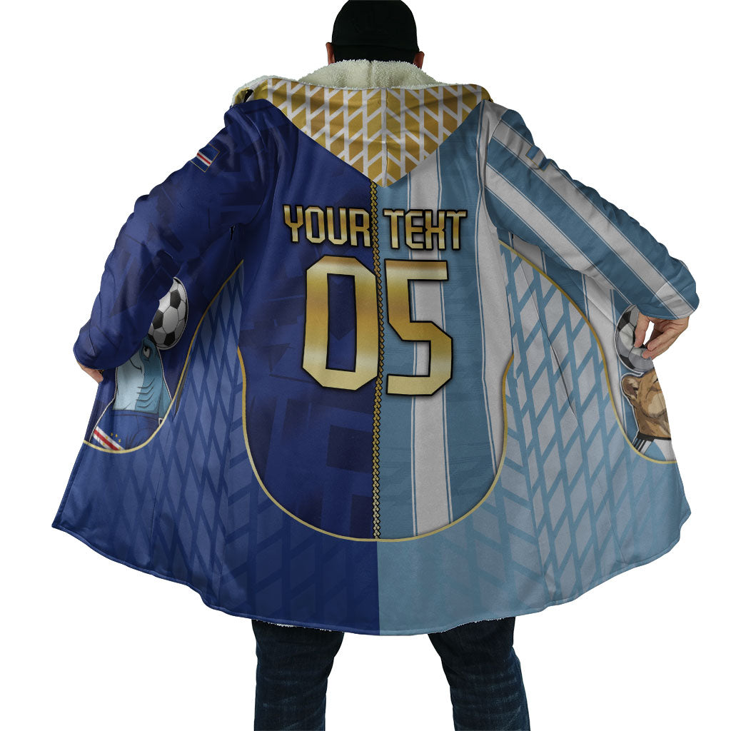 Custom Argentine And Cape Verde Football Cloak Split Flag Puma Shark Soccer