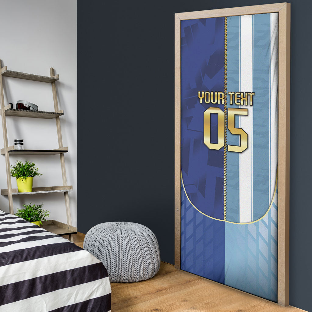 Custom Argentine And Cape Verde Football Door Cover Split Flag Puma Shark Soccer