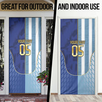 Custom Argentine And Cape Verde Football Door Cover Split Flag Puma Shark Soccer