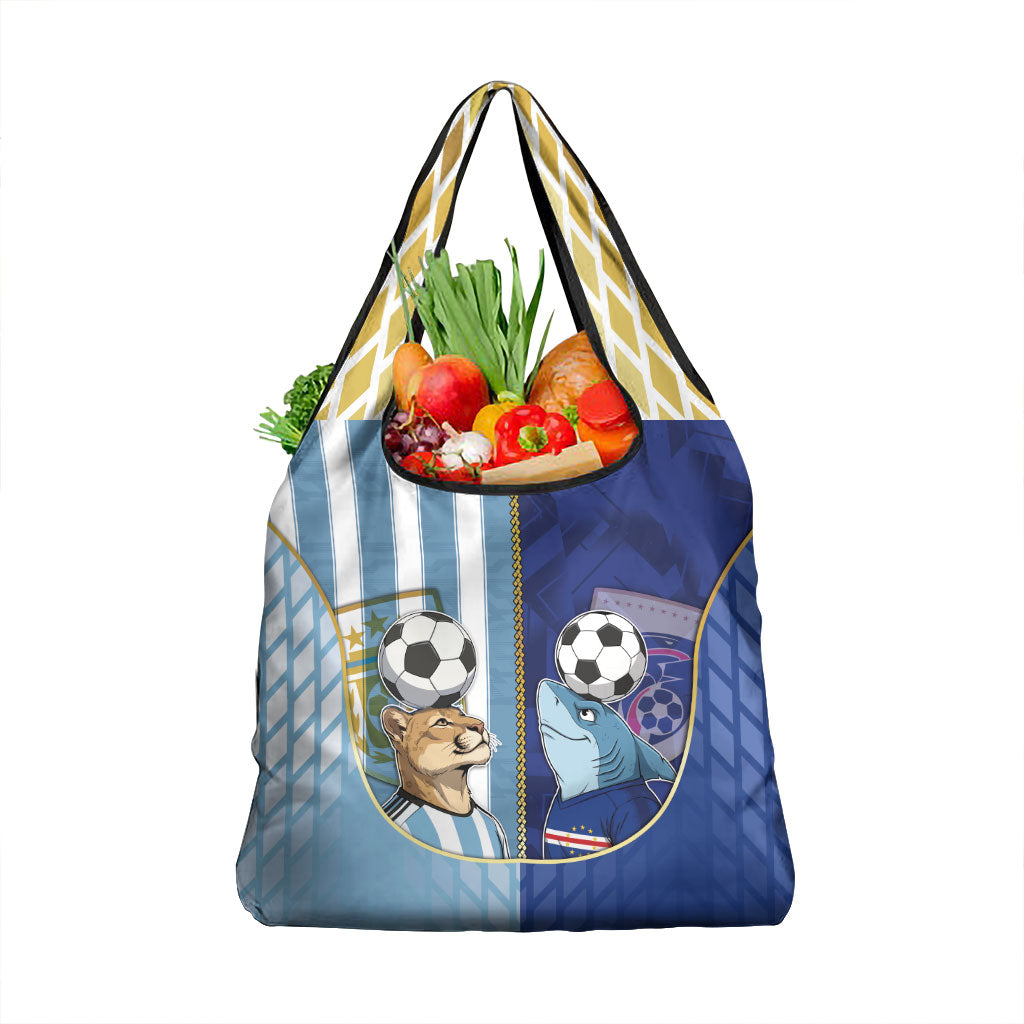 Argentine And Cape Verde Football Grocery Bag Split Flag Puma Shark Soccer