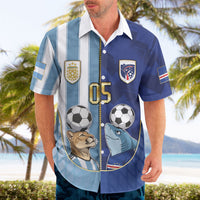 Custom Argentine And Cape Verde Football Hawaiian Shirt Split Flag Puma Shark Soccer