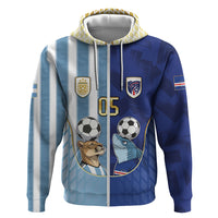 Custom Argentine And Cape Verde Football Hoodie Split Flag Puma Shark Soccer