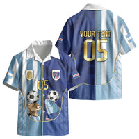 Custom Argentine And Cape Verde Football Kid Hawaiian Shirt Split Flag Puma Shark Soccer