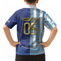 Custom Argentine And Cape Verde Football Kid Hawaiian Shirt Split Flag Puma Shark Soccer