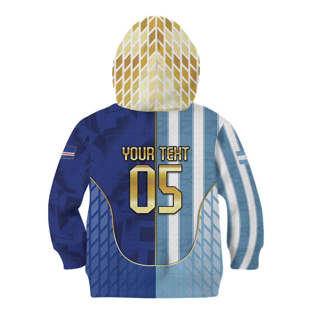 Custom Argentine And Cape Verde Football Kid Hoodie Split Flag Puma Shark Soccer