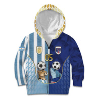Custom Argentine And Cape Verde Football Kid Hoodie Split Flag Puma Shark Soccer